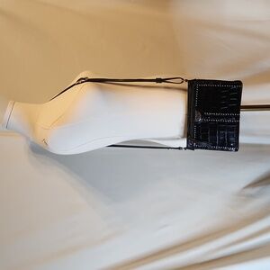 Brighton Black Croco Pretty Tough City Organizer Crossbody